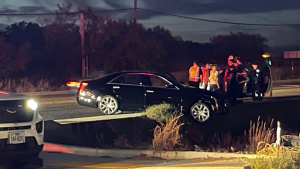WATCH: Caddy Left Dangling Off the Roadway After Crash with SUV