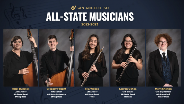 San Angelo ISD Produces Five All State Musicians