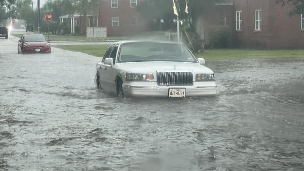 WATCH: Heavy Rains Temporarily Flood San Angelo Streets Thursday