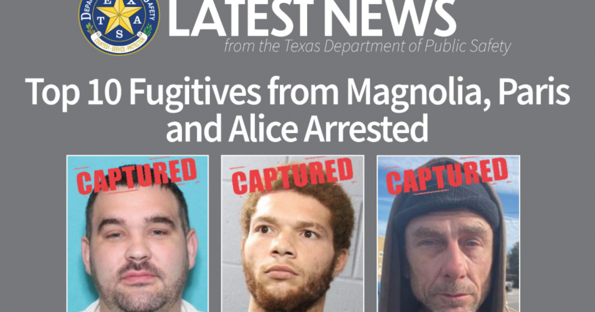 DPS Pays Reward For Arrests Of Most Wanted Texas Fugitives