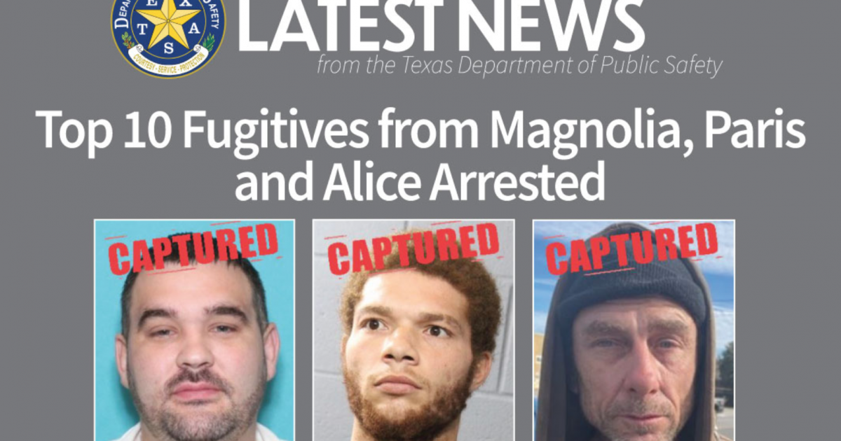 DPS Pays Reward for Arrests of Most Wanted Texas Fugitives