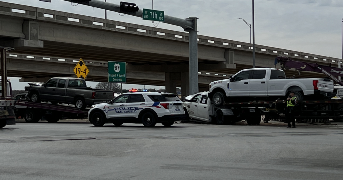 WATCH: Pickups Mangled in Noon Crash at Busy San Angelo Intersection