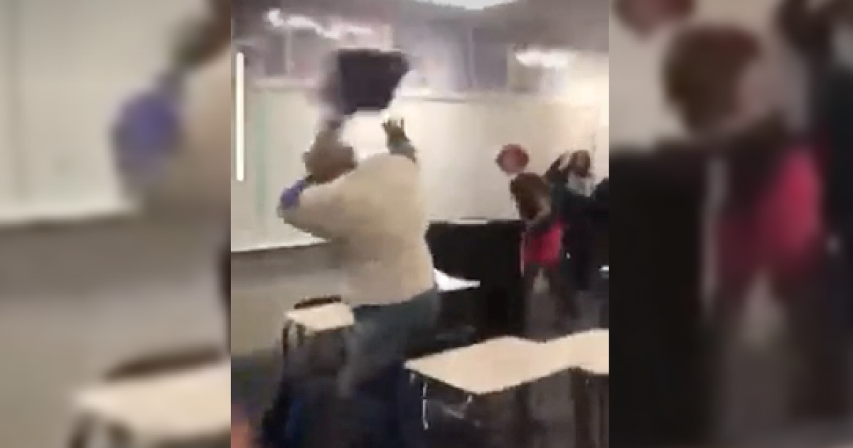 WATCH Viral Video Shows Teacher & Students Throwing Chairs at Each Other