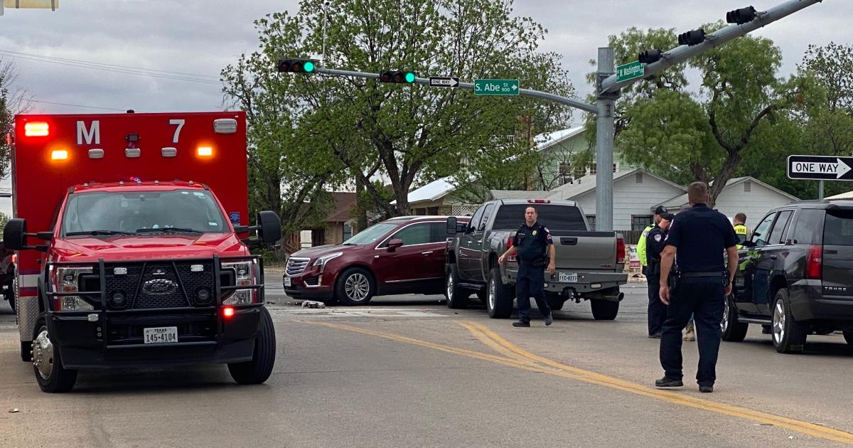 WATCH Driver Hospitalized After Pickup Crashes into Caddy Wednesday