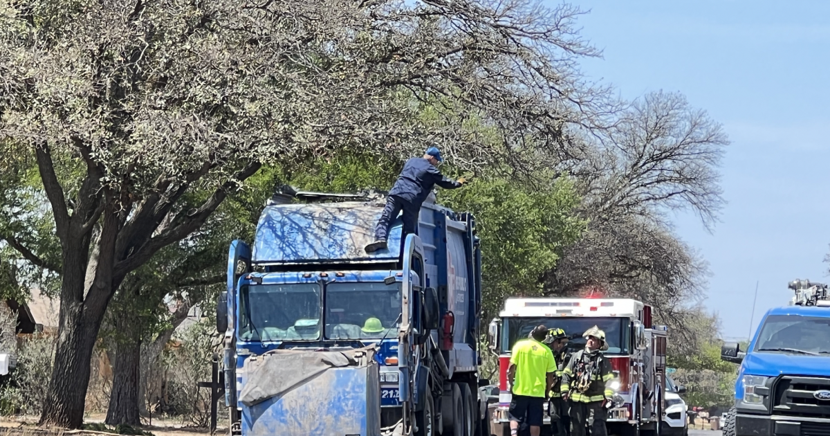 WATCH San Angelo Firefighters Respond to Trash Truck Fire