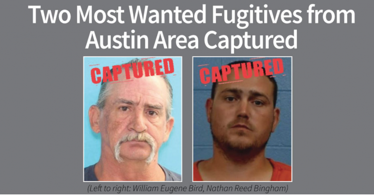 2 Of Texas Top 10 Most Wanted Fugitives Back Behind Bars