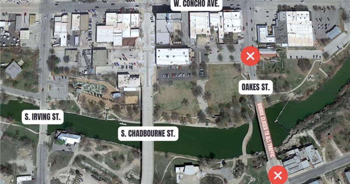 Oakes St. Bridge in San Angelo Will Close for Almost a Year