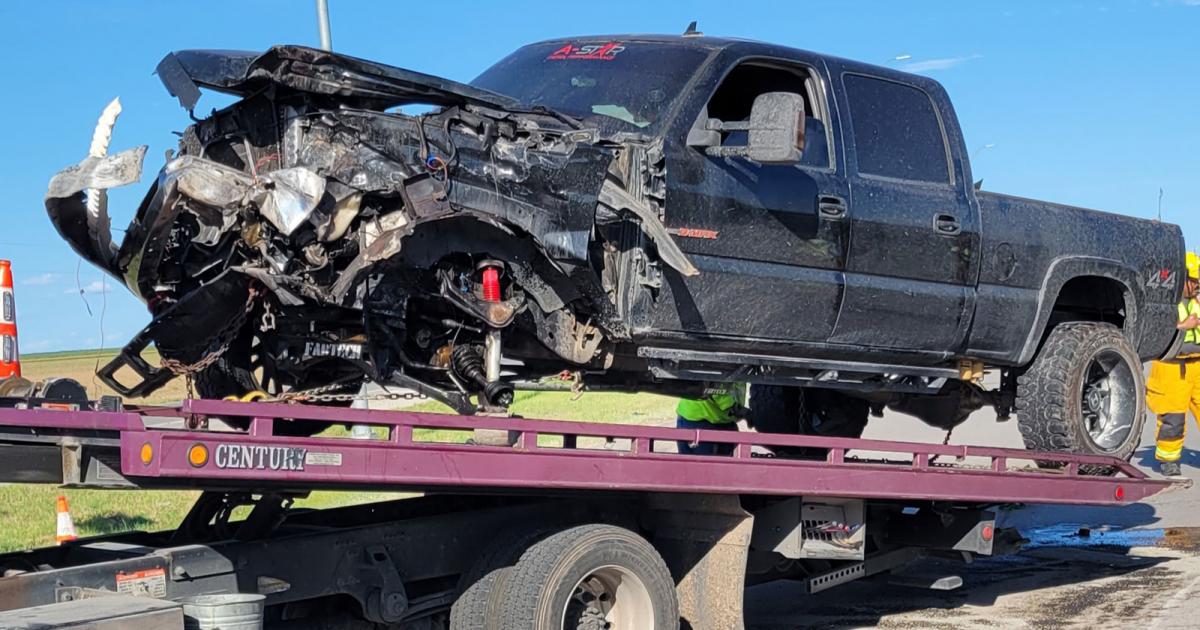 Gnarly Crash of Pickups Snarls US 87 in Grape Creek