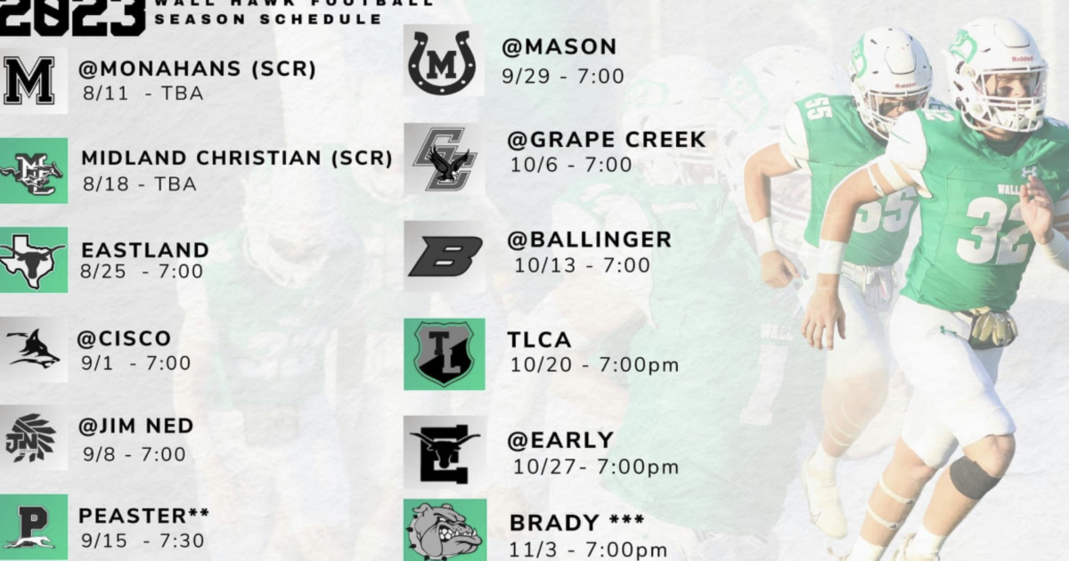 Wall Hawks Reveal 2023 Football Opponents