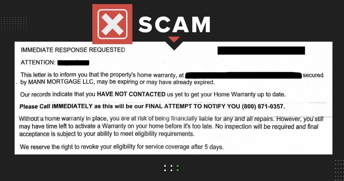 Scam Alert! Renew Your Home Warranty