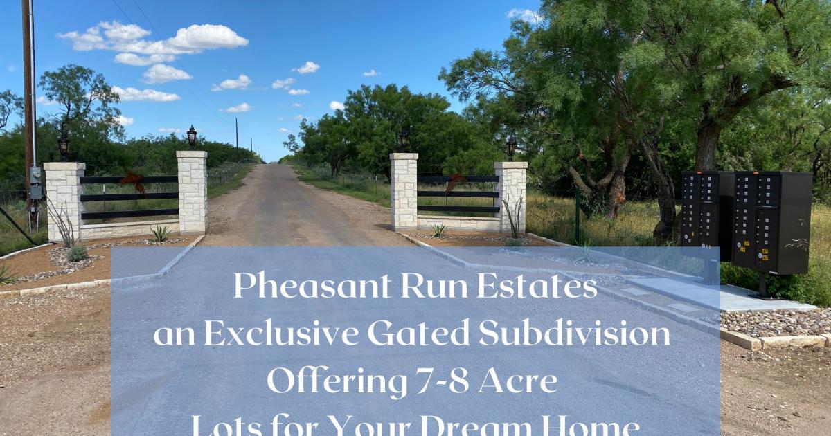 Pheasant Run Estates Section Two Your Dream Home Awaits