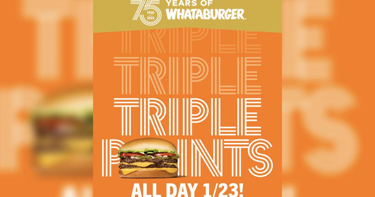 Triplepoint Thursday Take Advantage of Whataburger Triple Points Day on Thursday