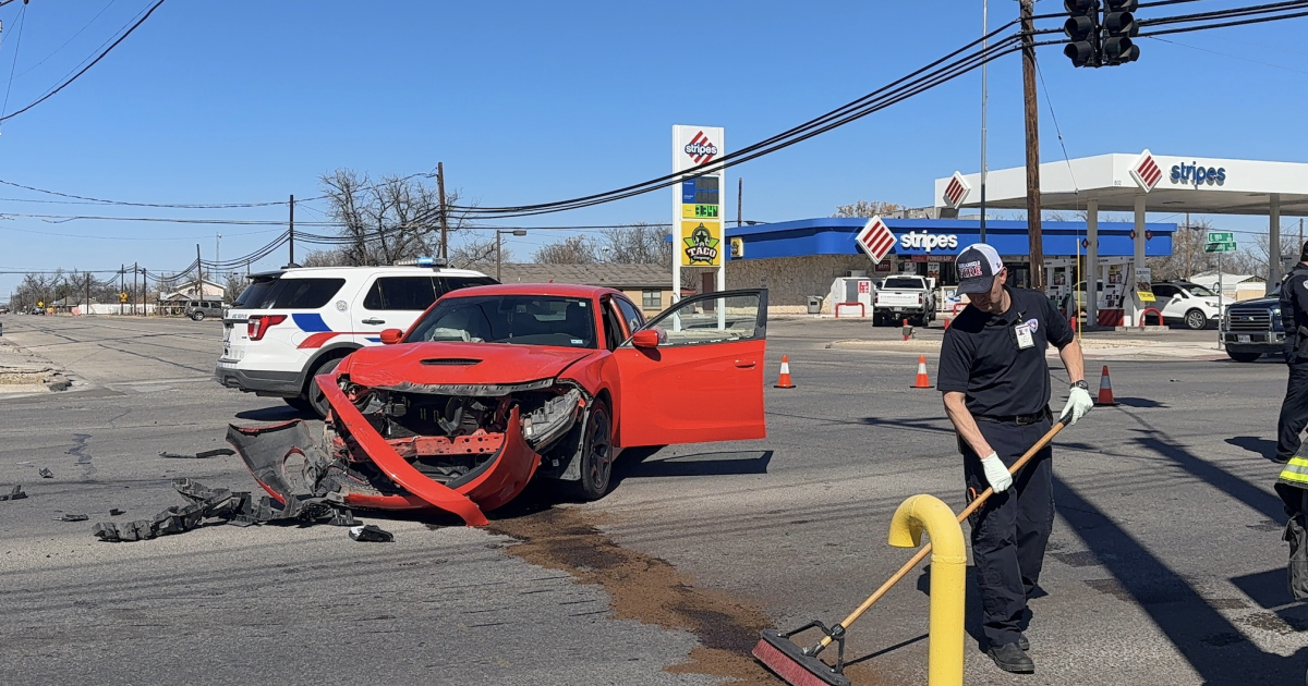 WATCH: Two People Taken to Hospital After Crash at Armstrong and 19th