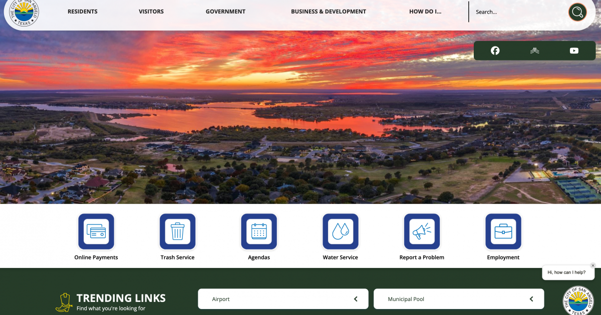City of San Angelo Launches New Website with Modern Features and .gov