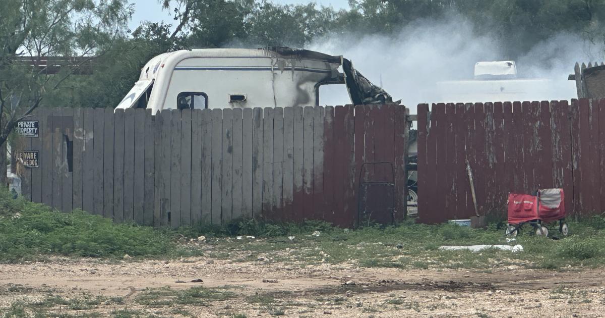 Camper Trailer Destroyed by Fire in North San Angelo