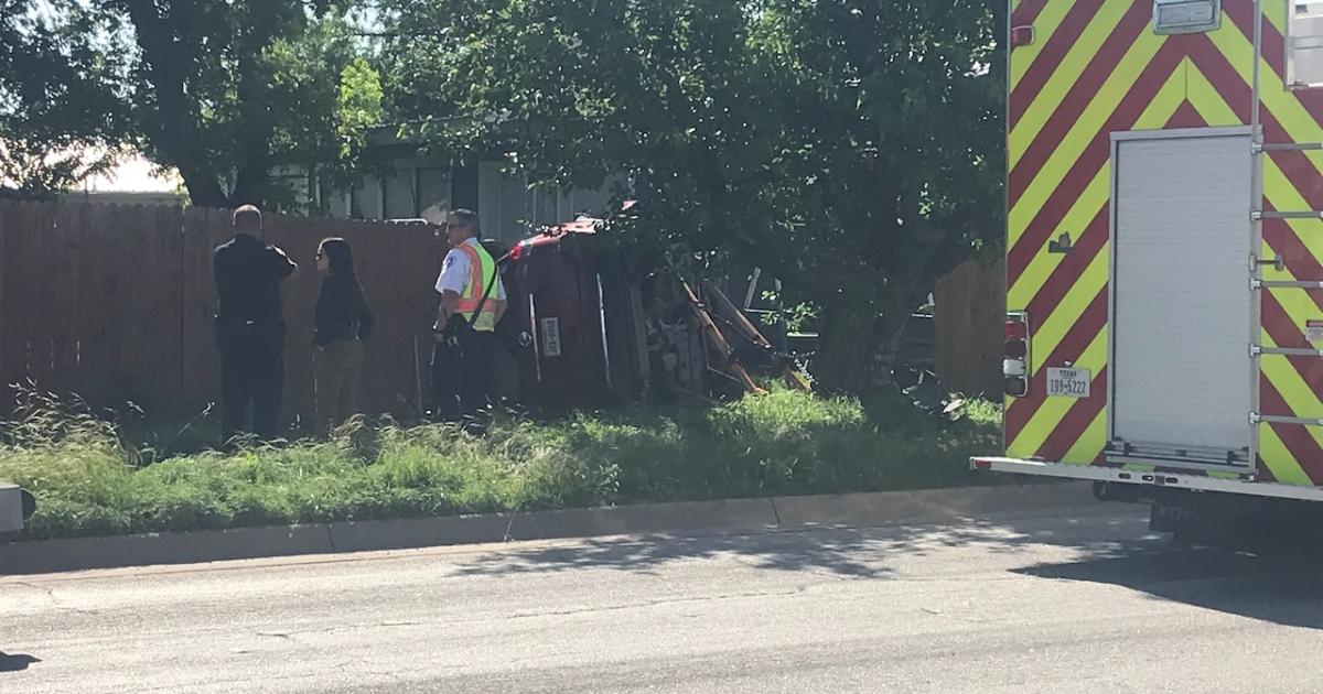 Rollover Crash into Front Yard Off Bell Street