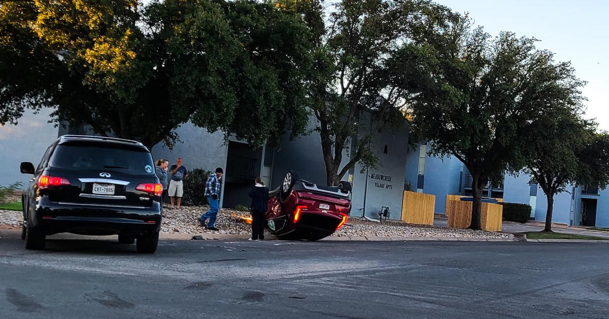 Rollover Crash Sends One Driver to the Hospital
