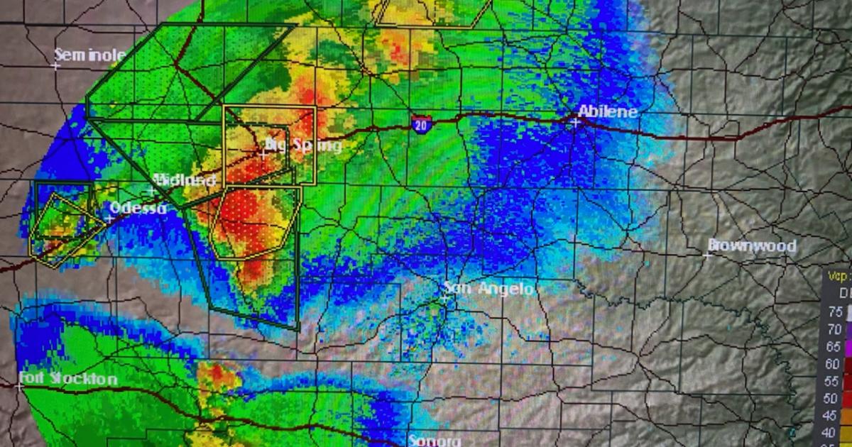 NWS A Line of Severe Thunderstorms Forming West of San Angelo
