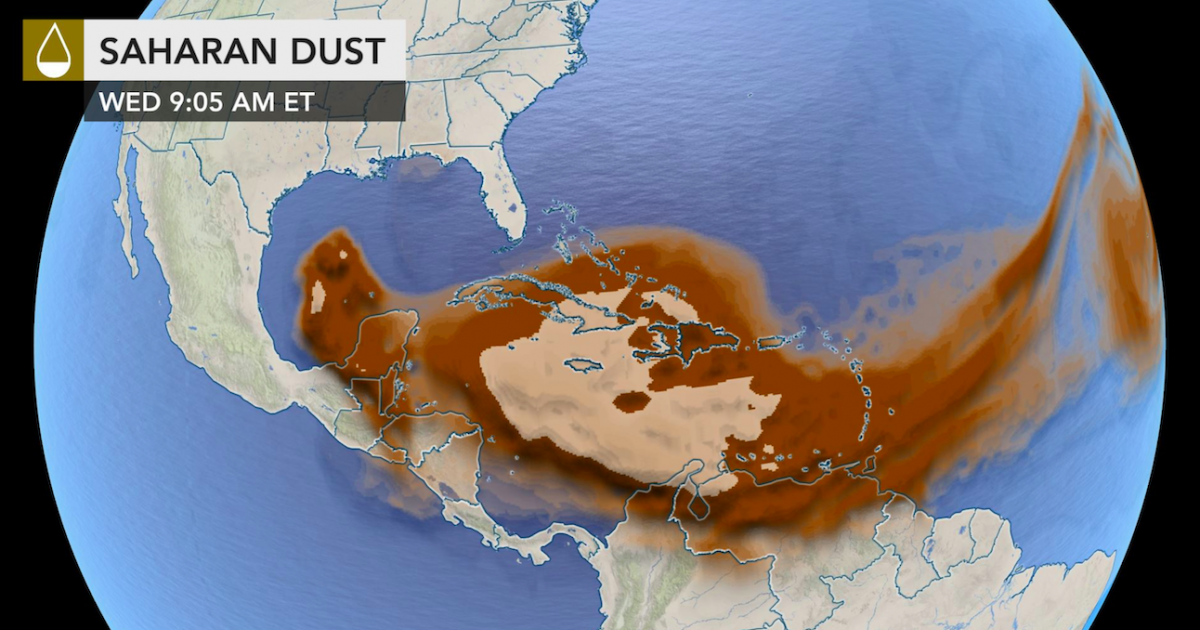 Godzilla Saharan Dust Cloud Arrives in Texas Friday