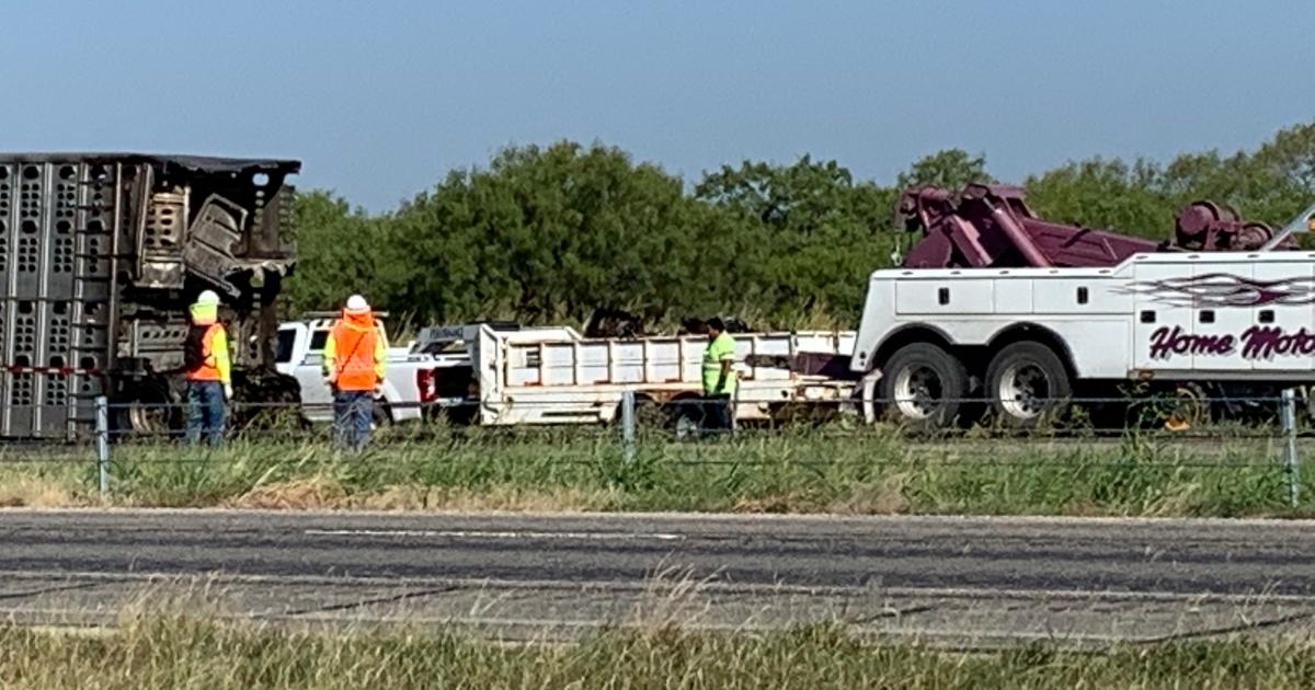 WATCH: Truck Hauling Cattle Catches Fire on US 67 Near San Angelo