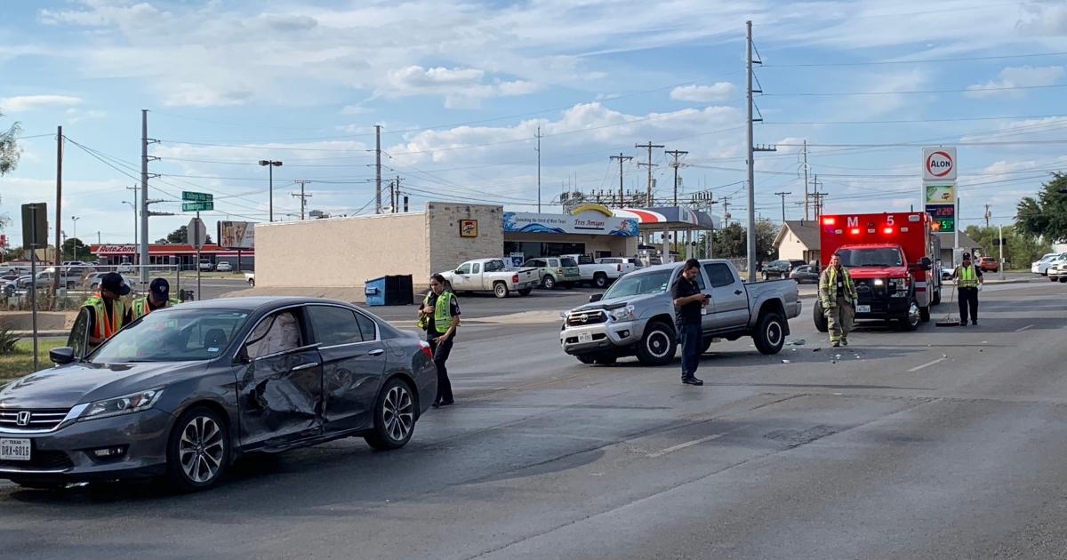 WATCH: Crash at Busy San Angelo 5-Way Intersection Slows Traffic