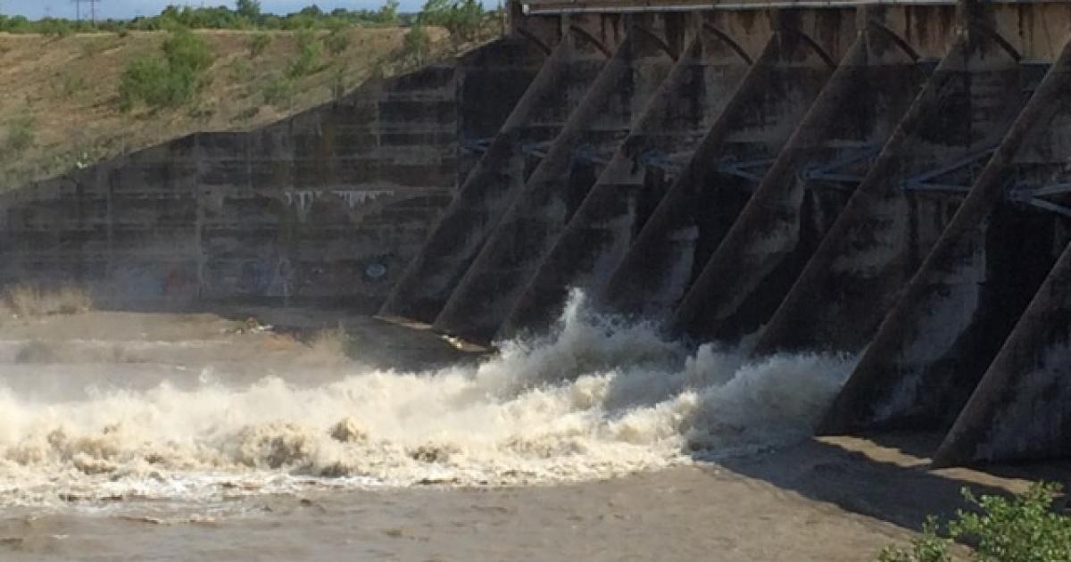 Lake Nasworthy Dam Opened, Letting Excess Water Down the Concho River