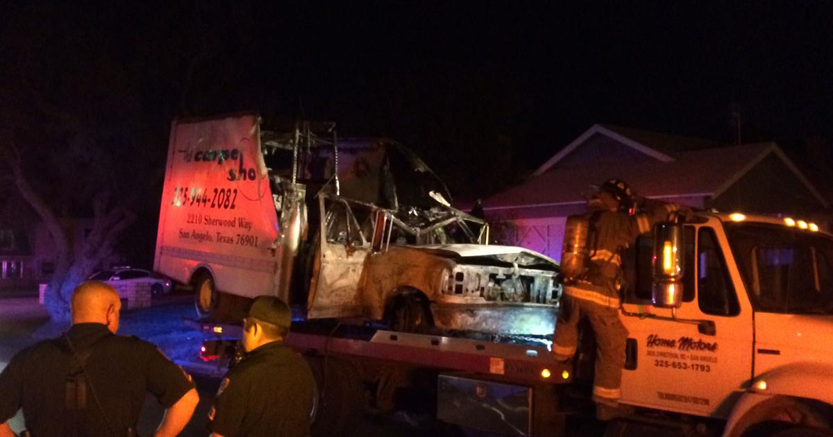 Delivery Truck Set on Fire Behind City Lumber Monday Night