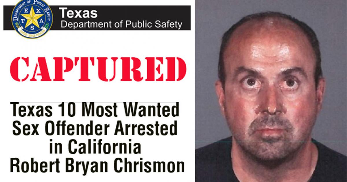 Texas Top 10 Sex Offender Arrested In California