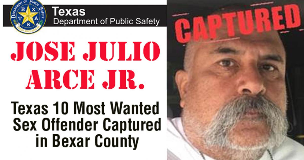 Texas DPS Apprehend A Top Ten Most Wanted Sex Offender