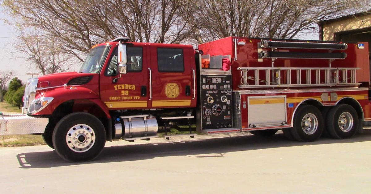 Watch: Grape Creek VFD Christens New 6,000-Gallon Capacity Water Pumper