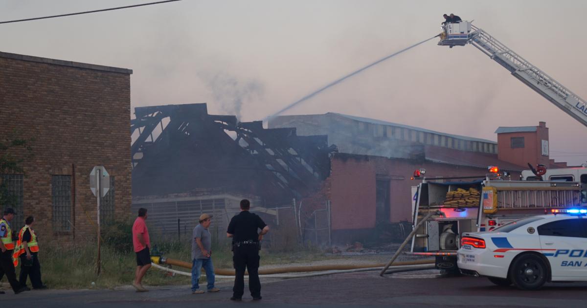 Warehouse Burns to the Ground in Downtown San Angelo