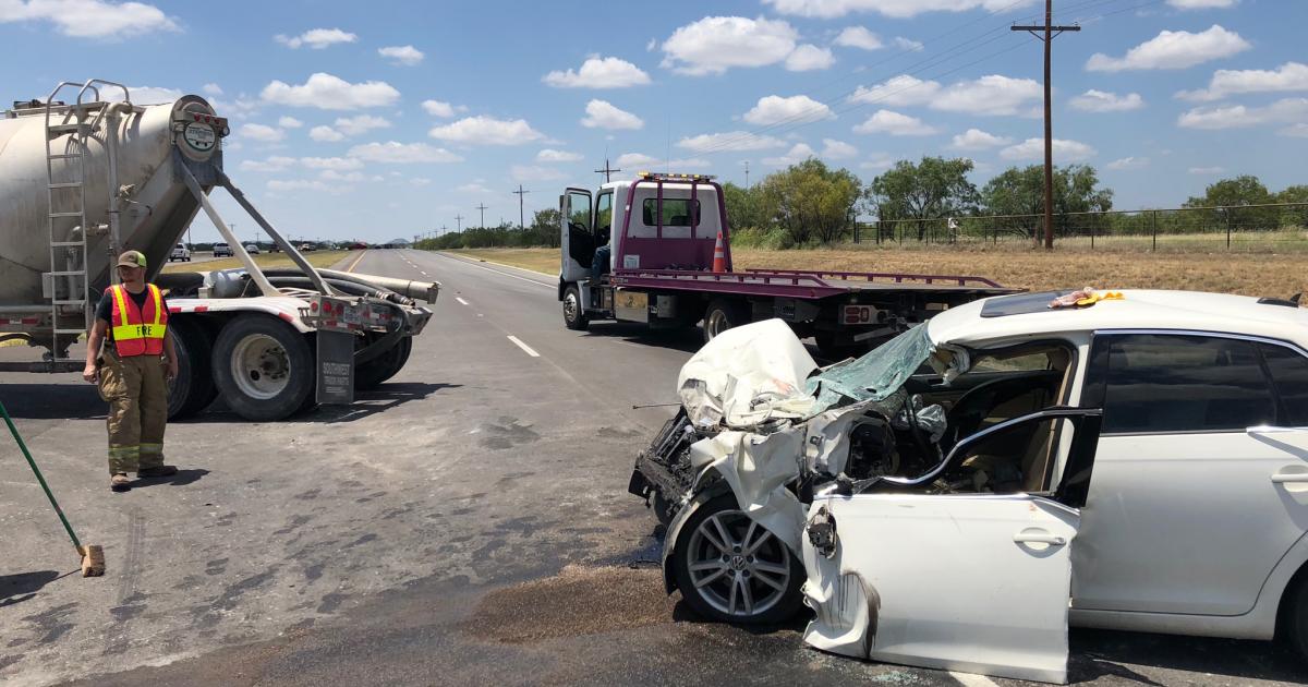 Driver Airlifted After Crashing into the Back of a Sand Hauler on US 87
