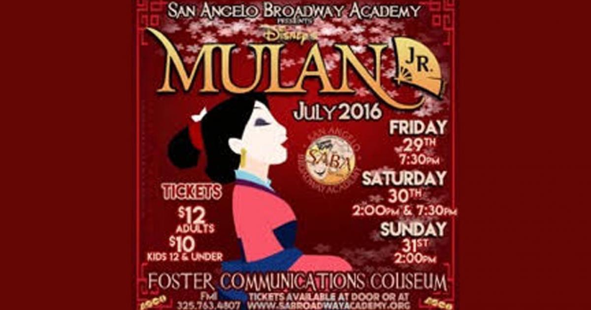 San Angelo Broadway Academy Set to Perform Disney's Mulan