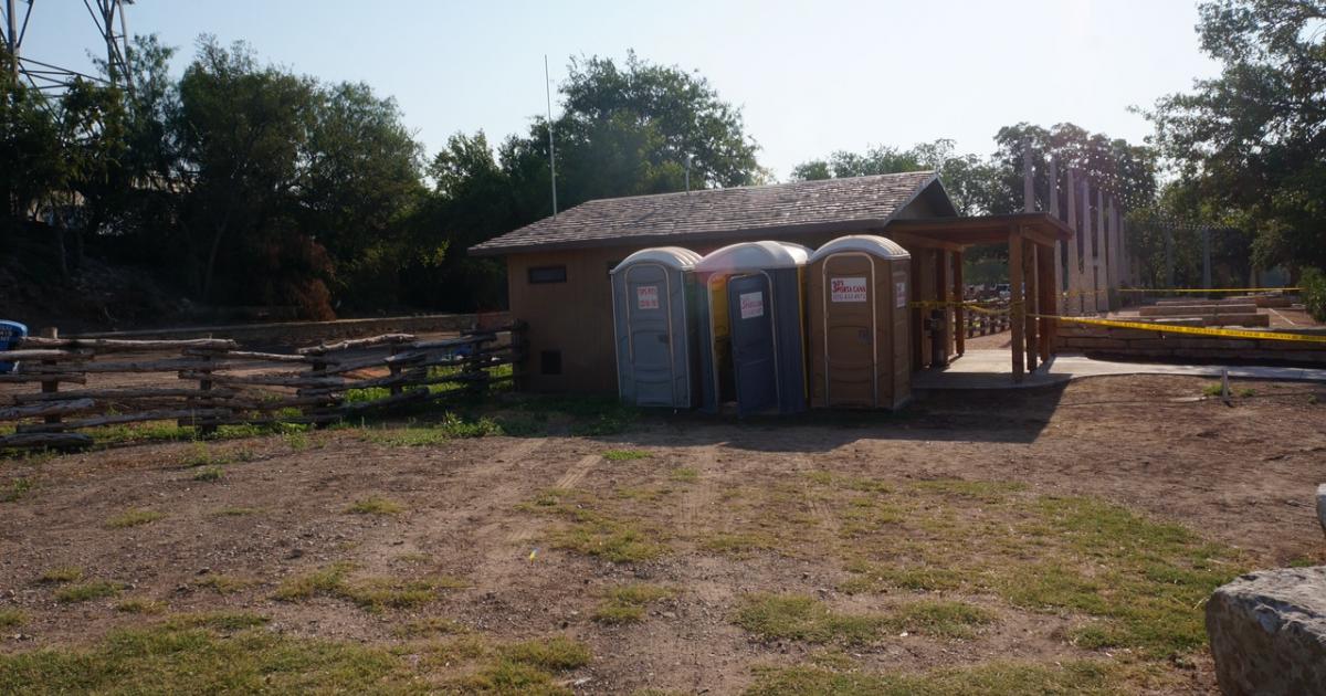 Temporary toilets installed at The Bosque