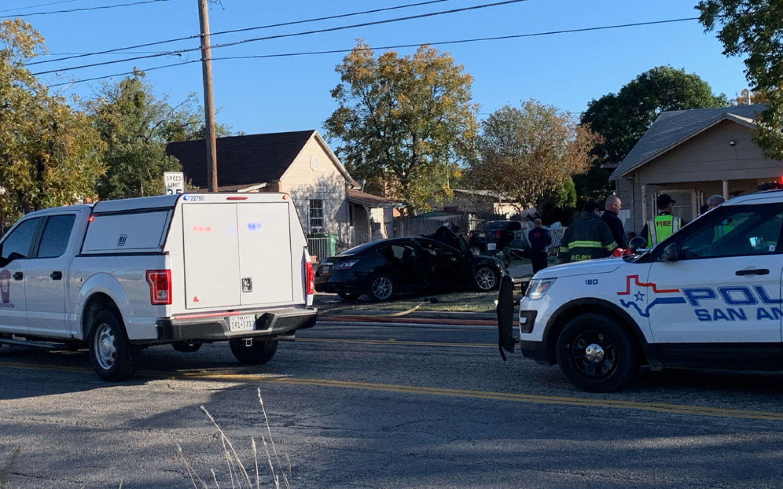 Car Goes Up In Flames on E. Harris Ave (Live Photo / Matt Trammell)