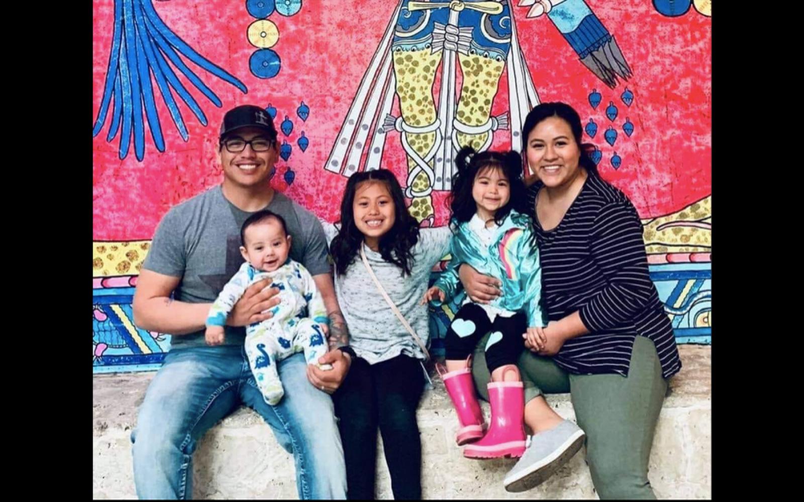 Alex Jaramillo (left), Crystal Flores (right) and Lucas Jaramillo (in dad's arms) (Credit: Jaramillo's Mexican Food)