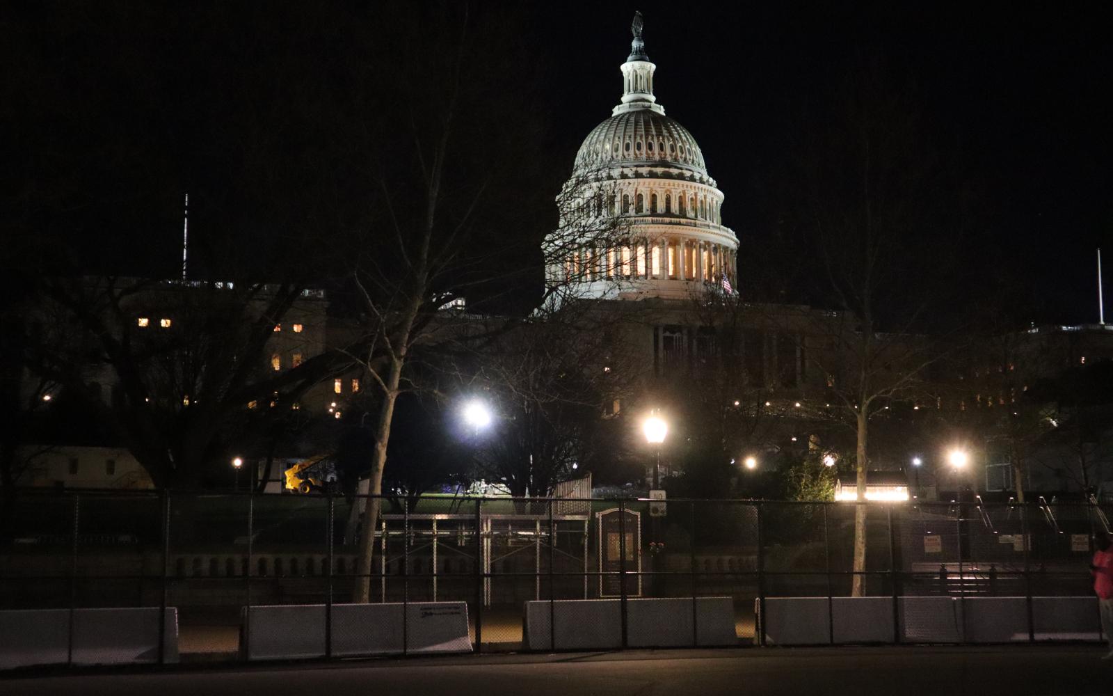 Washington DC U.S. Capitol under tight security on January 10, 2021