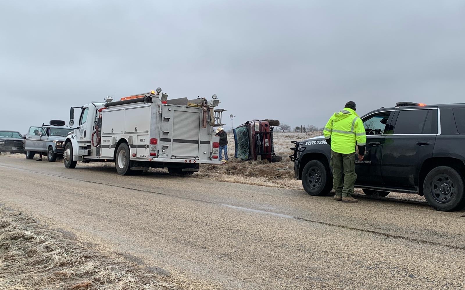 Toyota Pickup Crash on Runion Rd.  (LIVE! Photo/Matt Trammell)