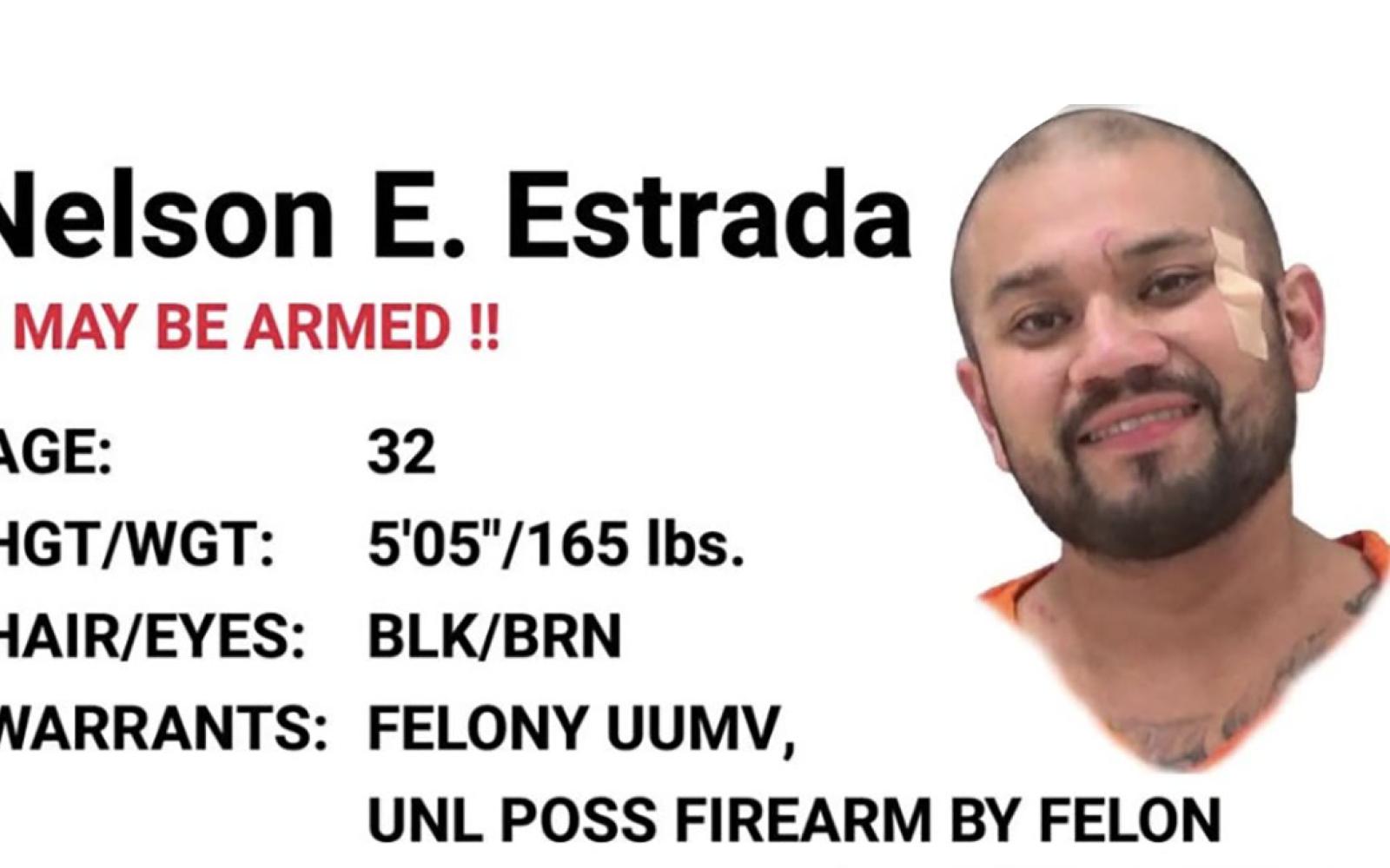 Nelson Estrada, wanted by police as of March 11, 2021