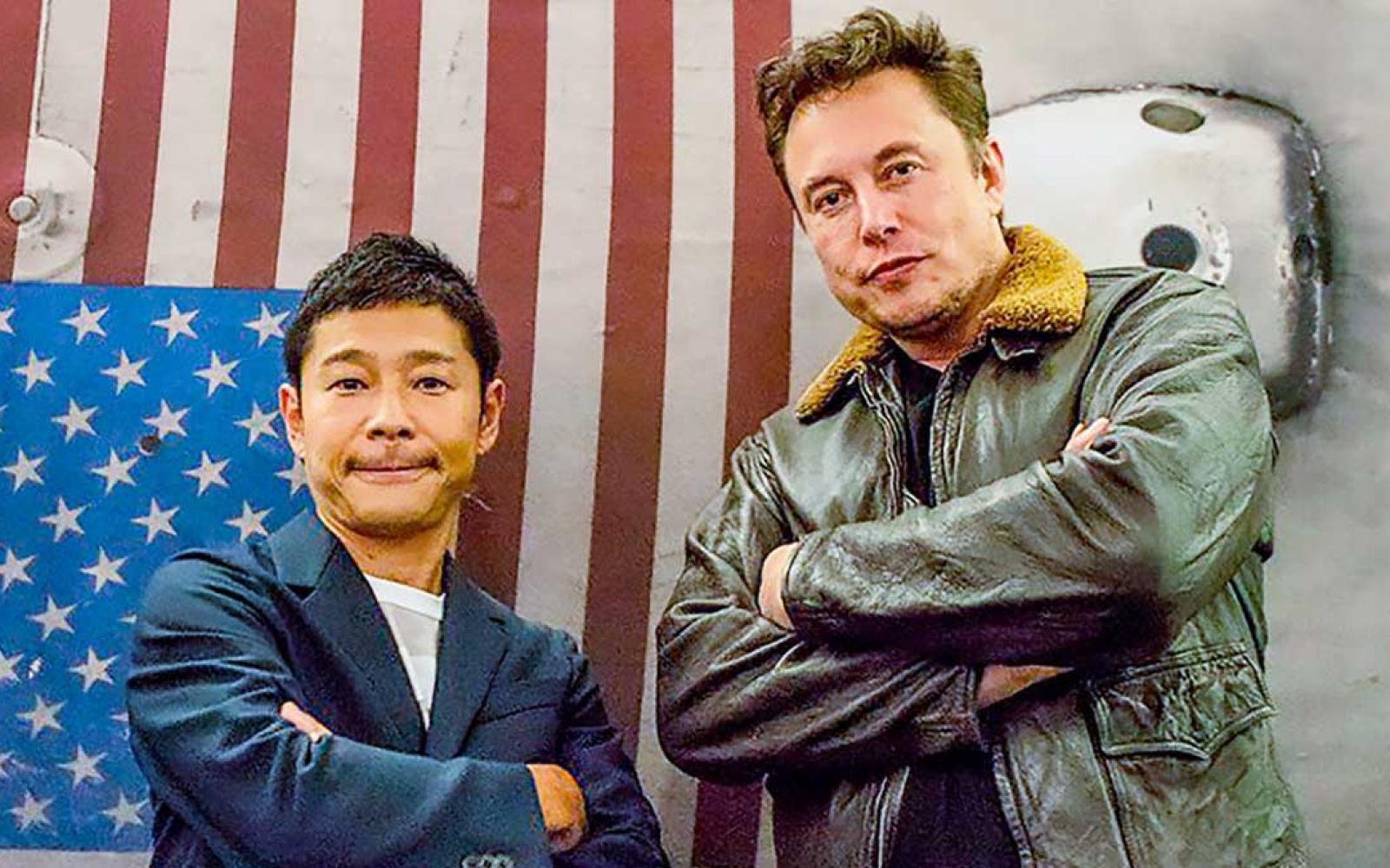 Yusaku Maezawa and Elon Musk