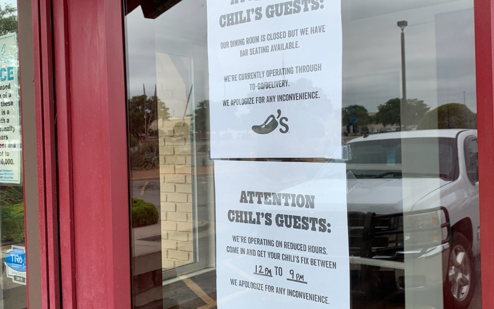 Chilis San Angelo Modified Hours