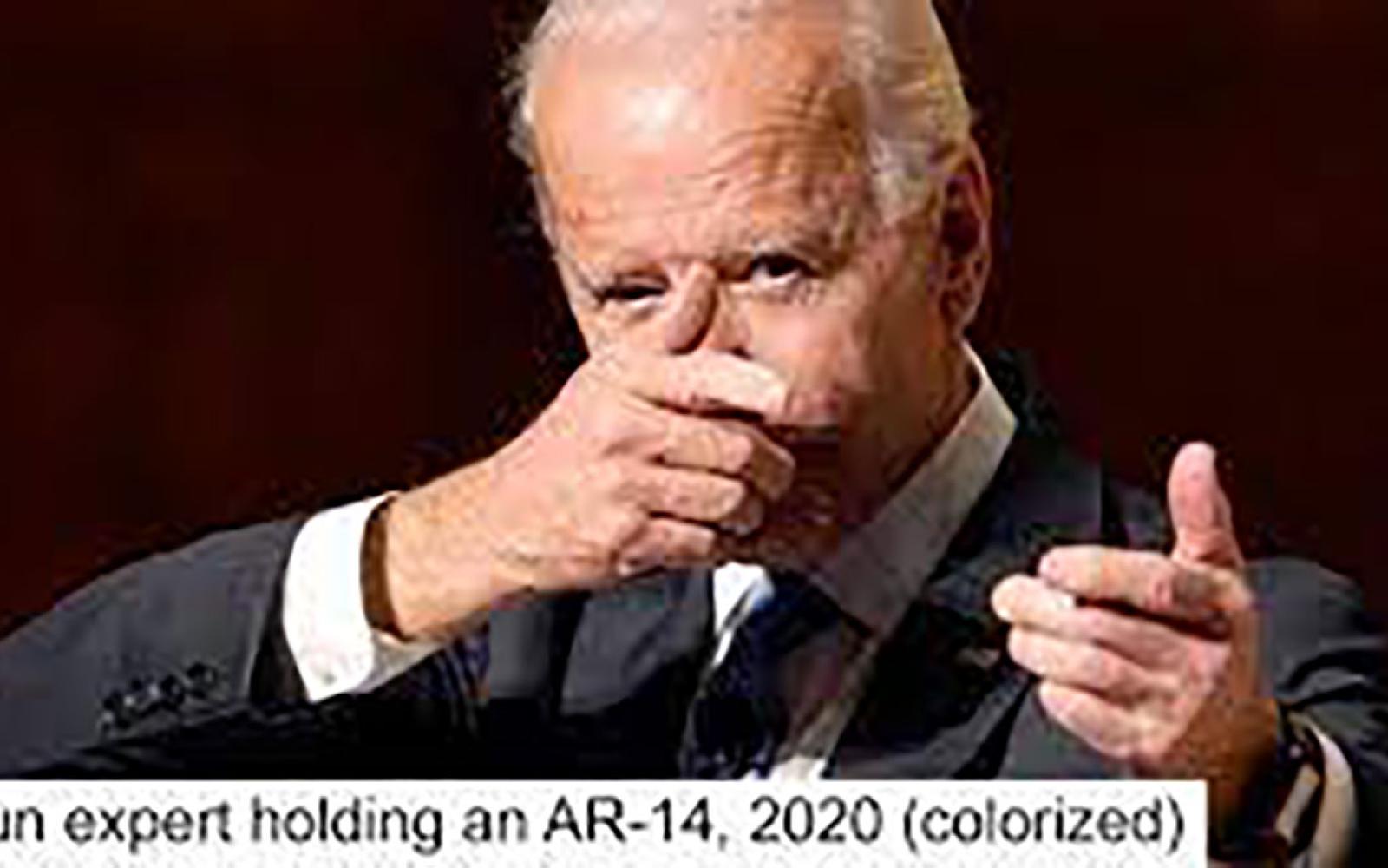 President Biden and an AR-14