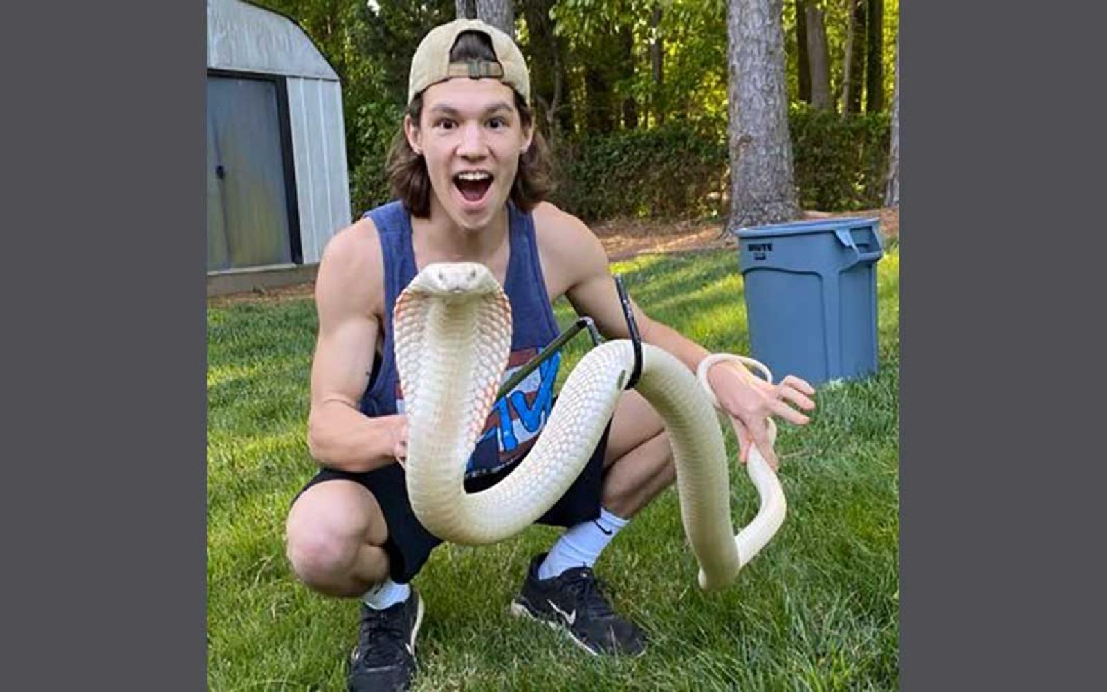 Christopher Gifford and his cobra