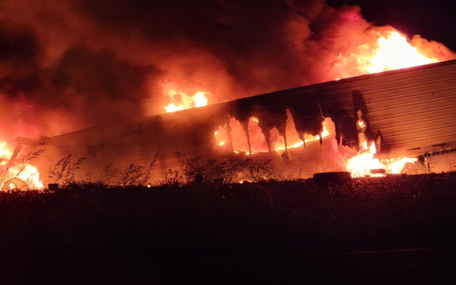 Fiery Semi Crash in Snyder