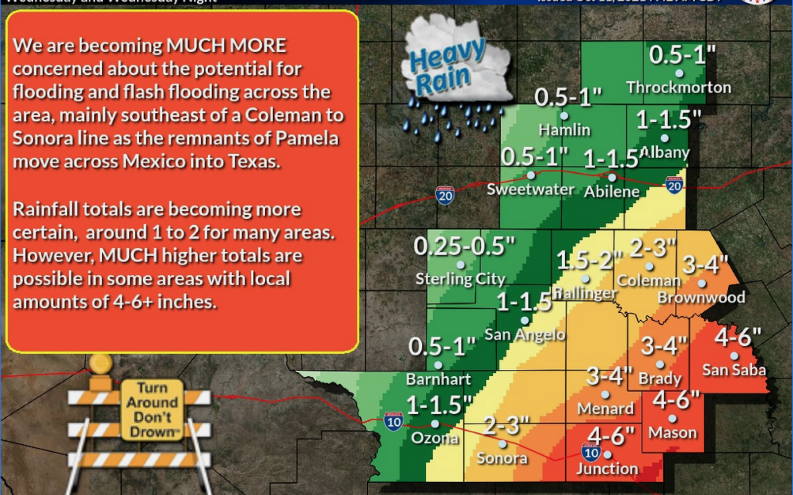 Heavy Rain and Flooding Possible (Contributed/NWS San Angelo)