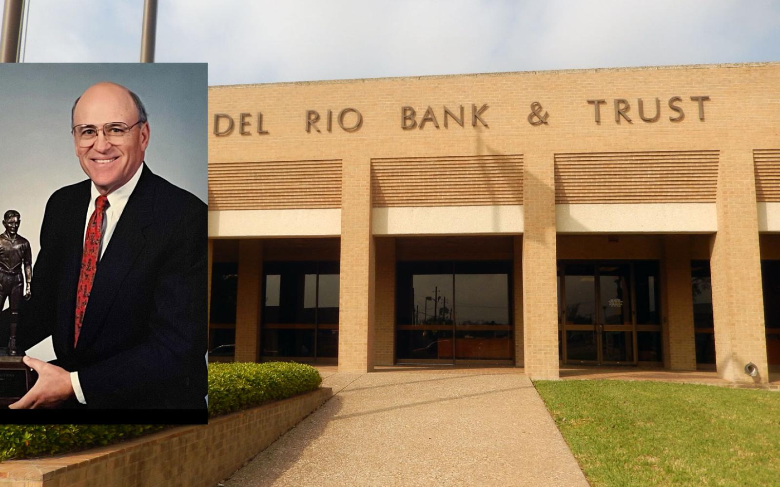 Bill Cauthorn is pictured holding a an award, a statue of the original 12th Man of Texas A&M, E. King Gill, for his service as president of the 12th Man Foundation, which is devoted to scholarships and the promotion of Texas A&M athletics. 