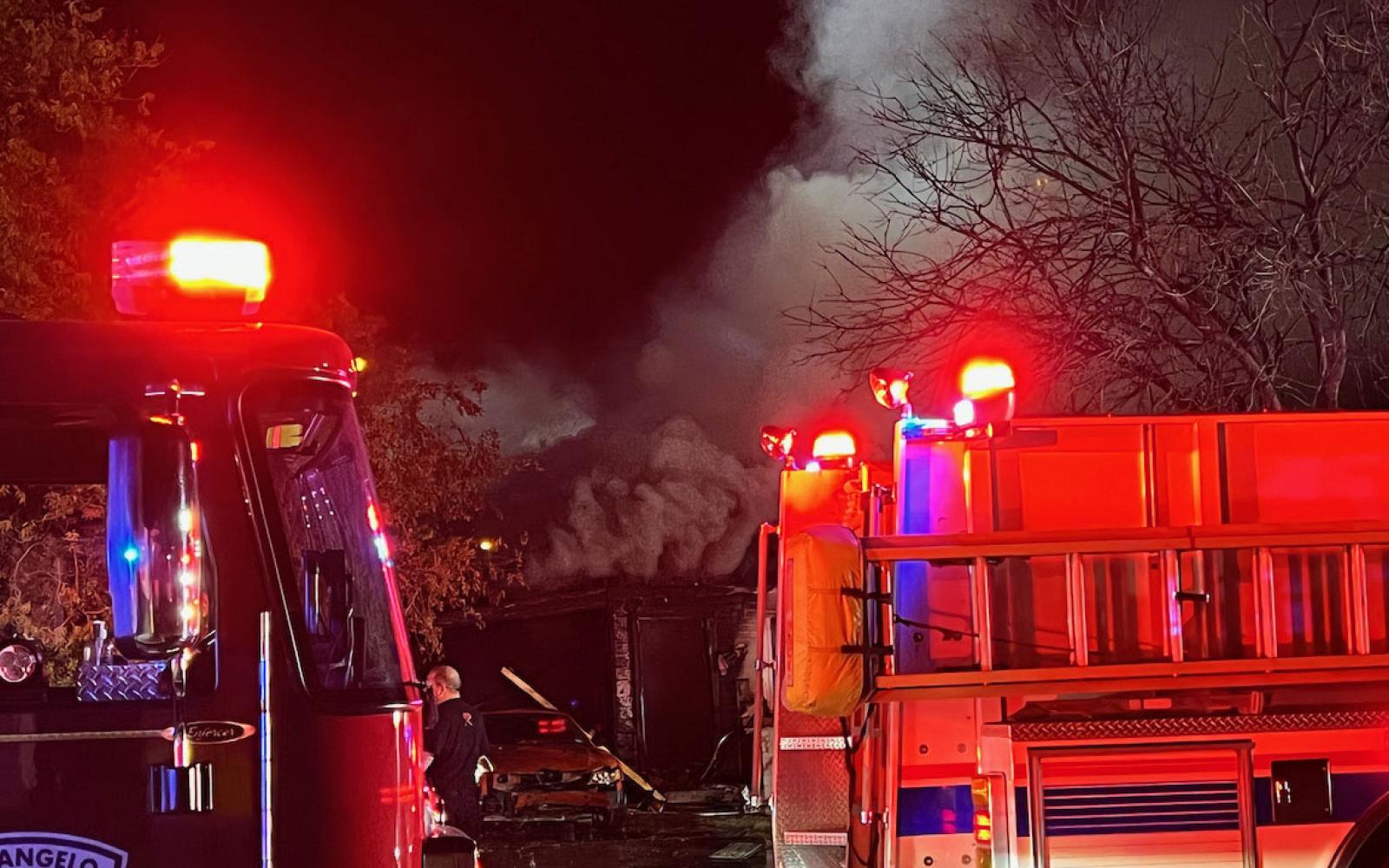 San Angelo firefighters battled a fully-engulfed house fire on the evening of Sunday, Nov. 28, 2021