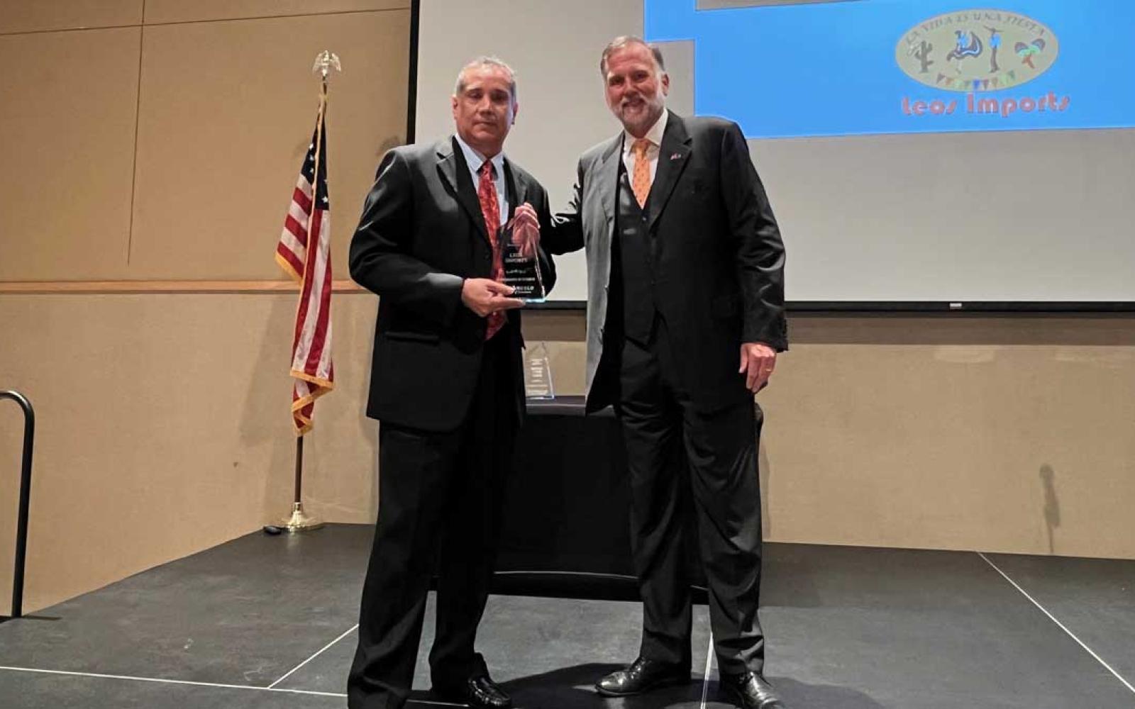 Hector Leos of Leos Imports receives the 2021 Diversity Legacy Award