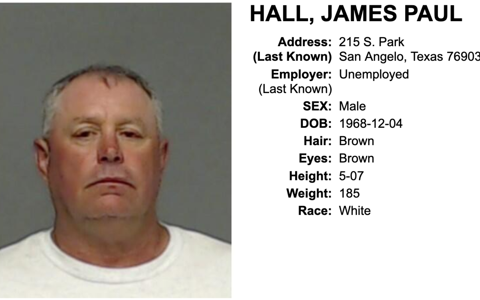 James Hall Wanted by TGC Sheriffs Office (Contributed/TGCSO)