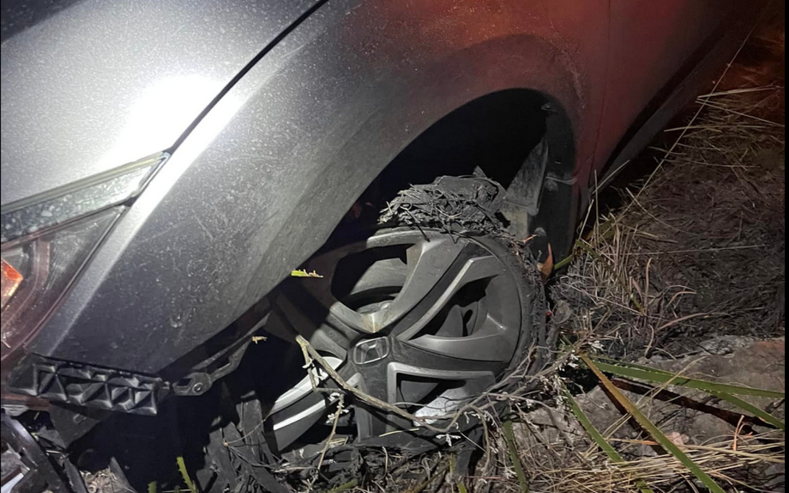 Ramirez Crashed Car Running from Sheriffs Deputies (Contributed/Brewster Co. Sheriffs Office)